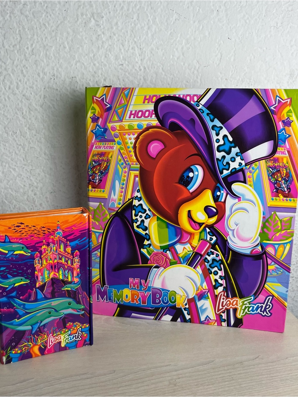 Lisa Frank Memory Binder Book Hollywood Bear & Fantasea Dolphin Planner Vintage